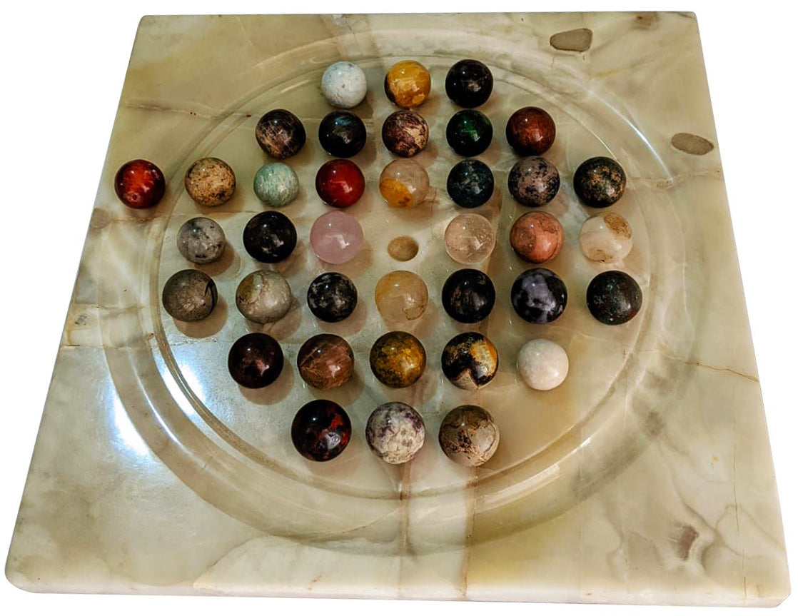 Peg solitaire, marble board
