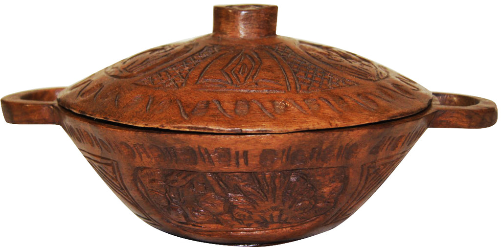 Wooden fruit bowl