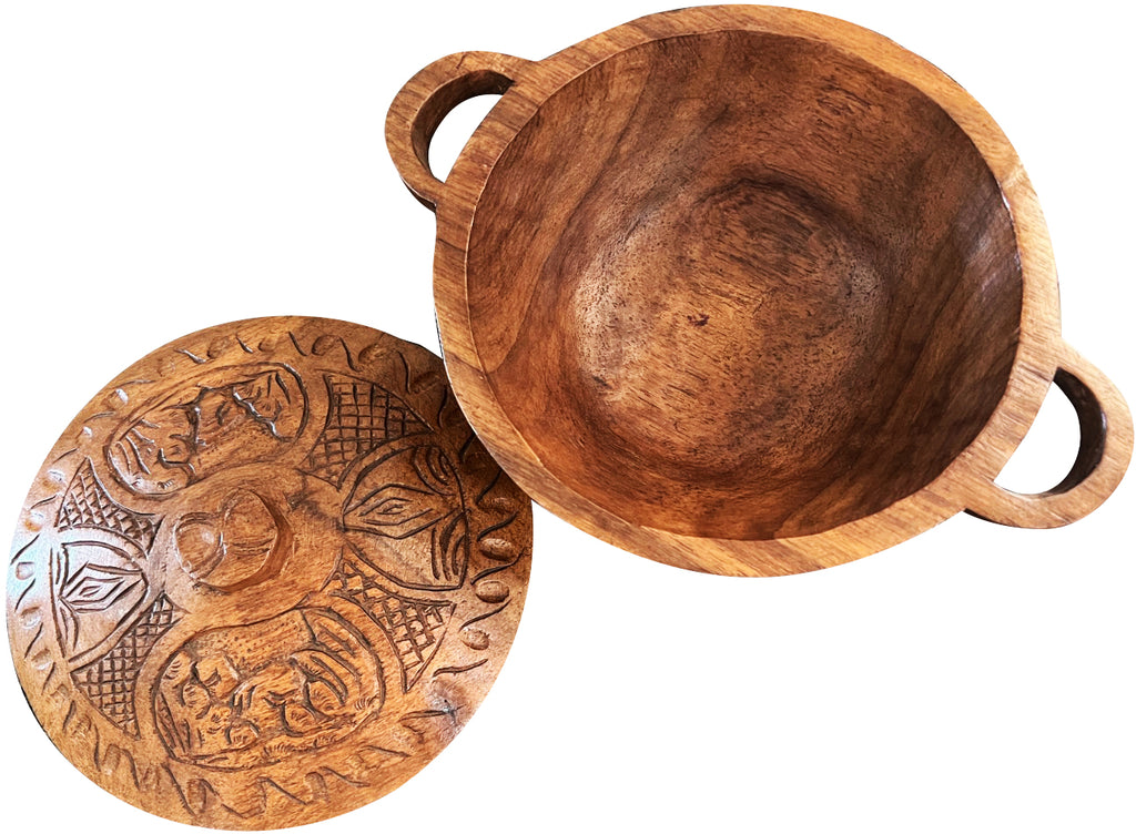 Wooden fruit bowl