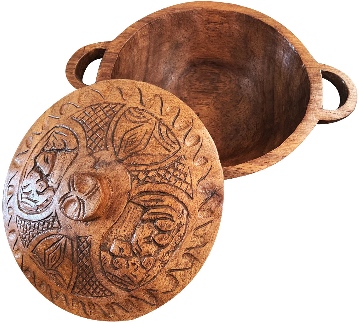 Wooden fruit bowl