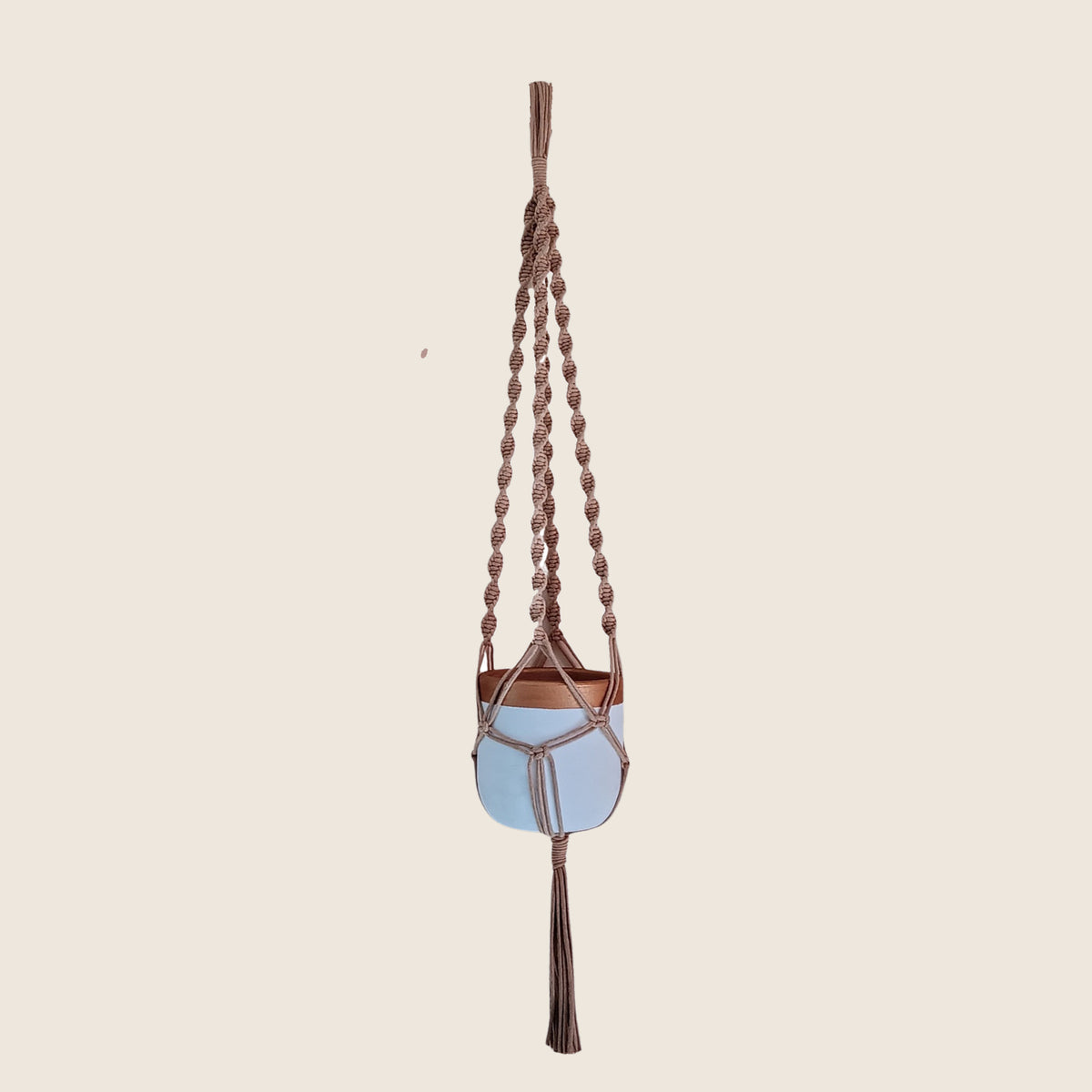 Macrame Plant Hanger from Madagascar | Craft Your Dream – second macrame plant hanger model with a pot