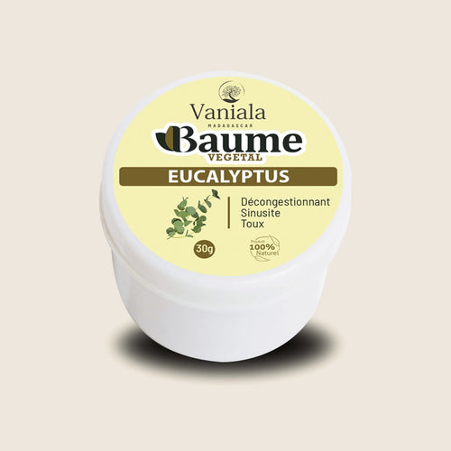 Eucalyptus Balm from Madagascar | Vaniala – jar of plant balm on beige background