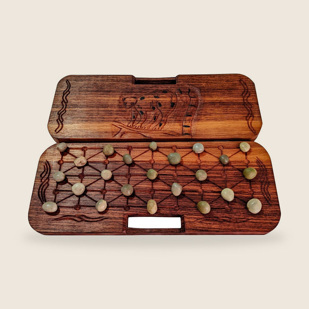 Fanorona Traditional Malagasy Game | Gasy Karts – Fanorona board with game pieces