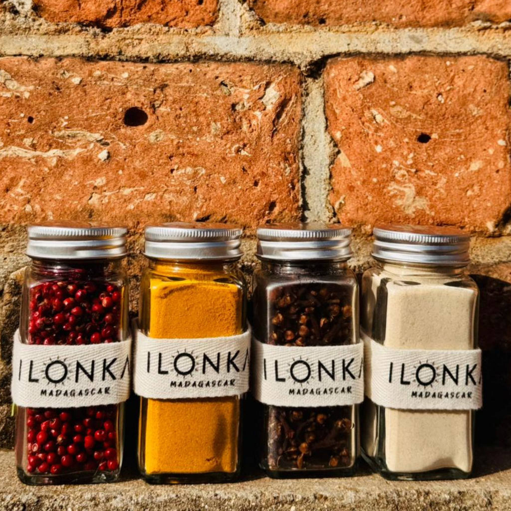 True Cinnamon Powder from Madagascar | Ilonka – Ilonka spice range against a brick wall