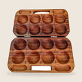 Katro Traditional Malagasy Game | Gasy Karts – empty 4-hole rosewood Katro board