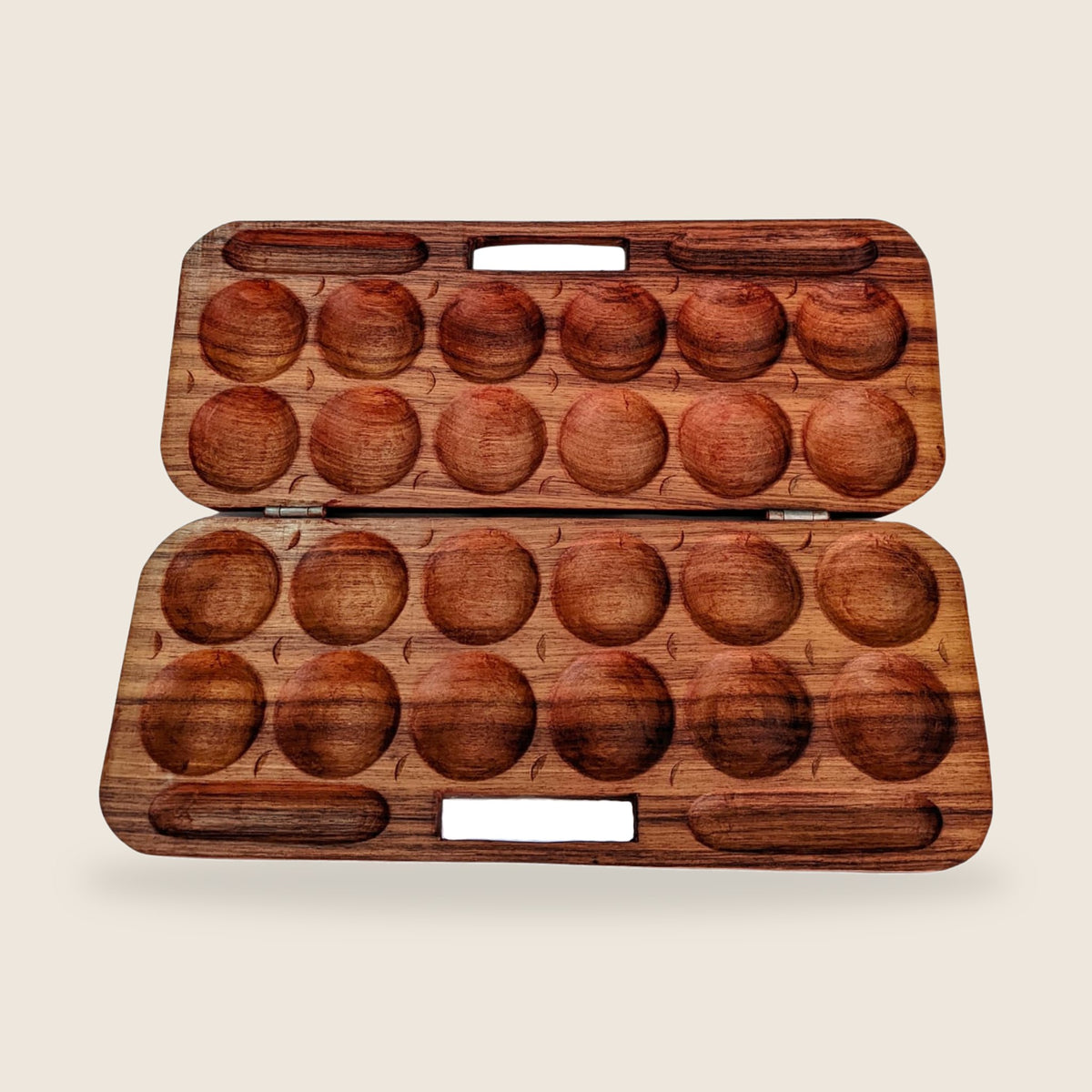 Katro Traditional Malagasy Game | Gasy Karts – empty 6-hole Katro board