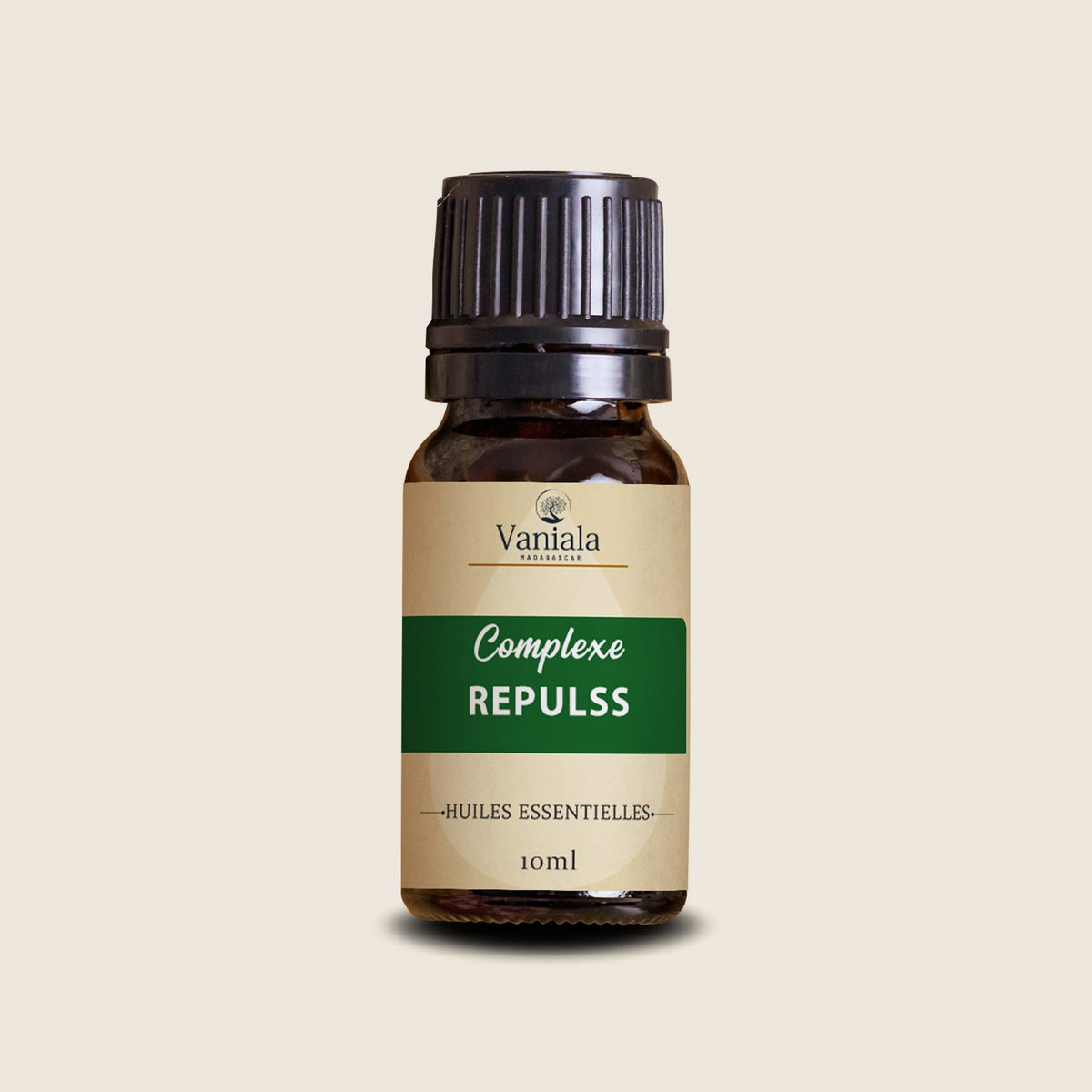 Repulss Insect Repellent from Madagascar | Vaniala – bottle of insect repellent on beige background