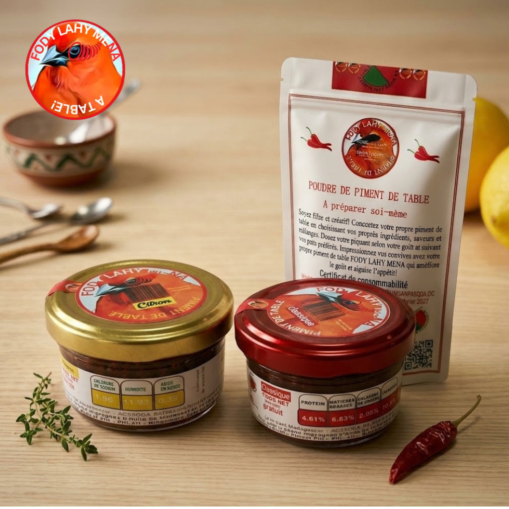 Lemon Chili from Madagascar | Sakay Fody Lahy Mena – Sakay Fody Lahy Mena table chili range with lemons