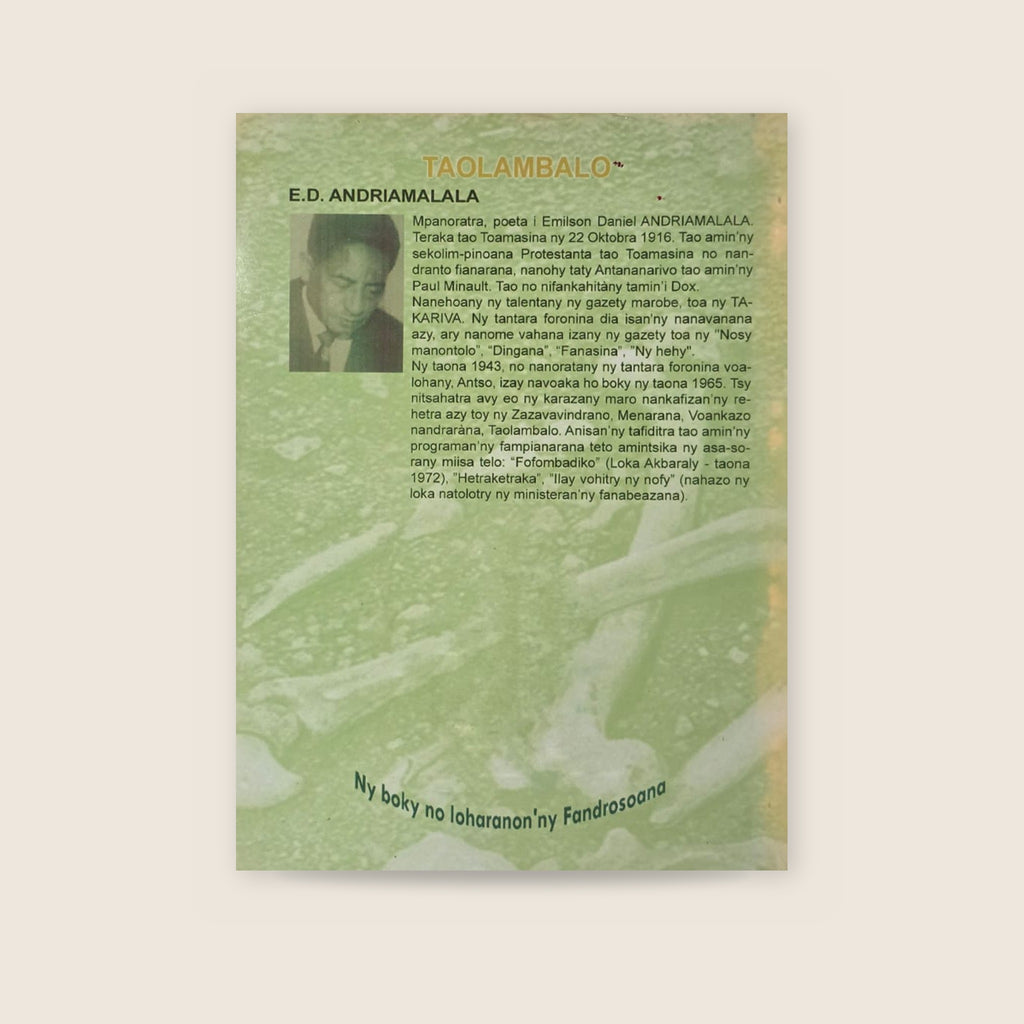 Taolambalo by E.D. Andriamalala | Malagasy Novel – book cover