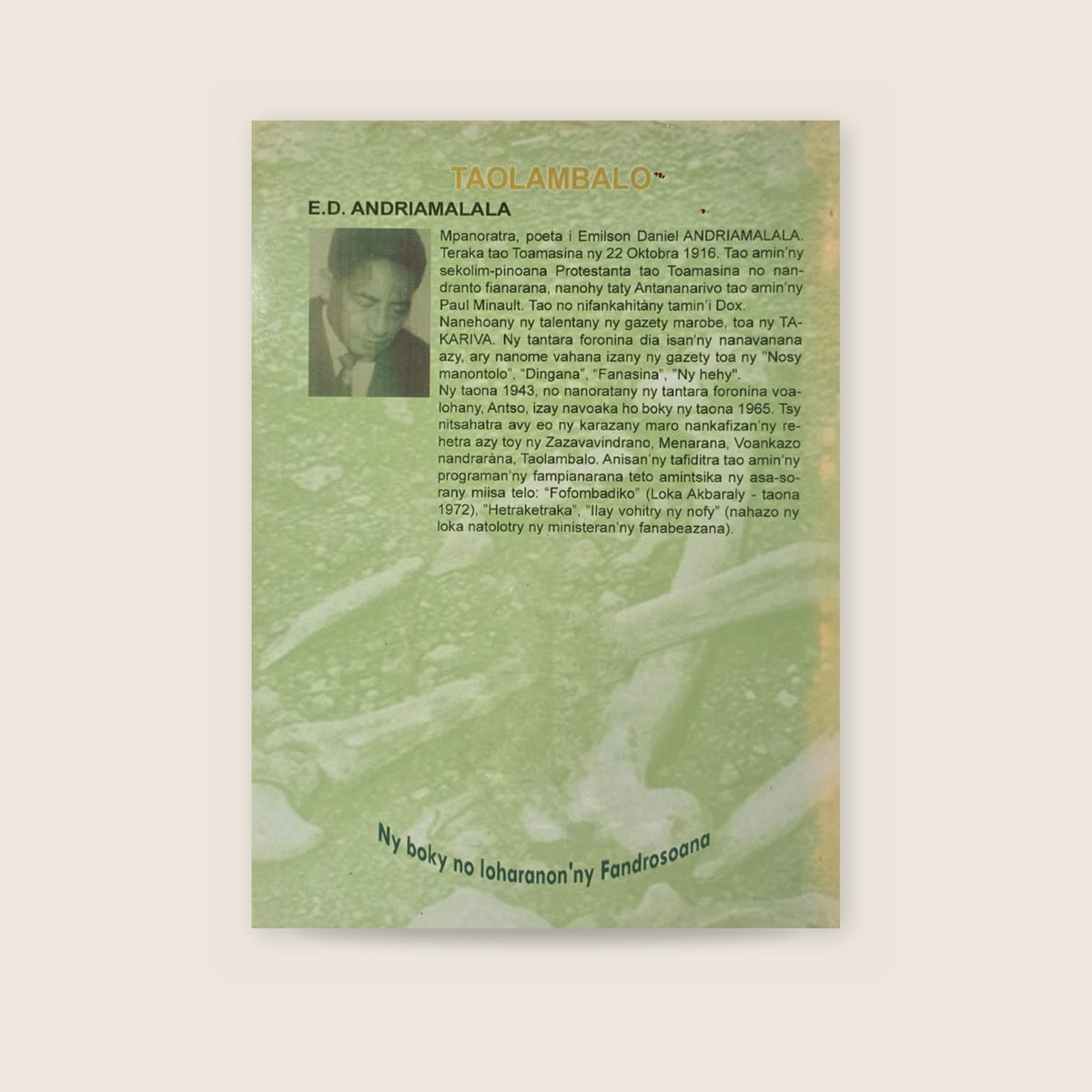 Taolambalo by E.D. Andriamalala | Malagasy Novel – book cover