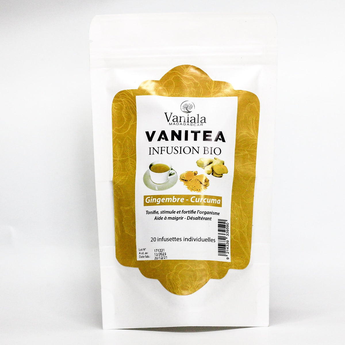 Ginger Turmeric Infusion from Madagascar | Vanitea – infusion pouch