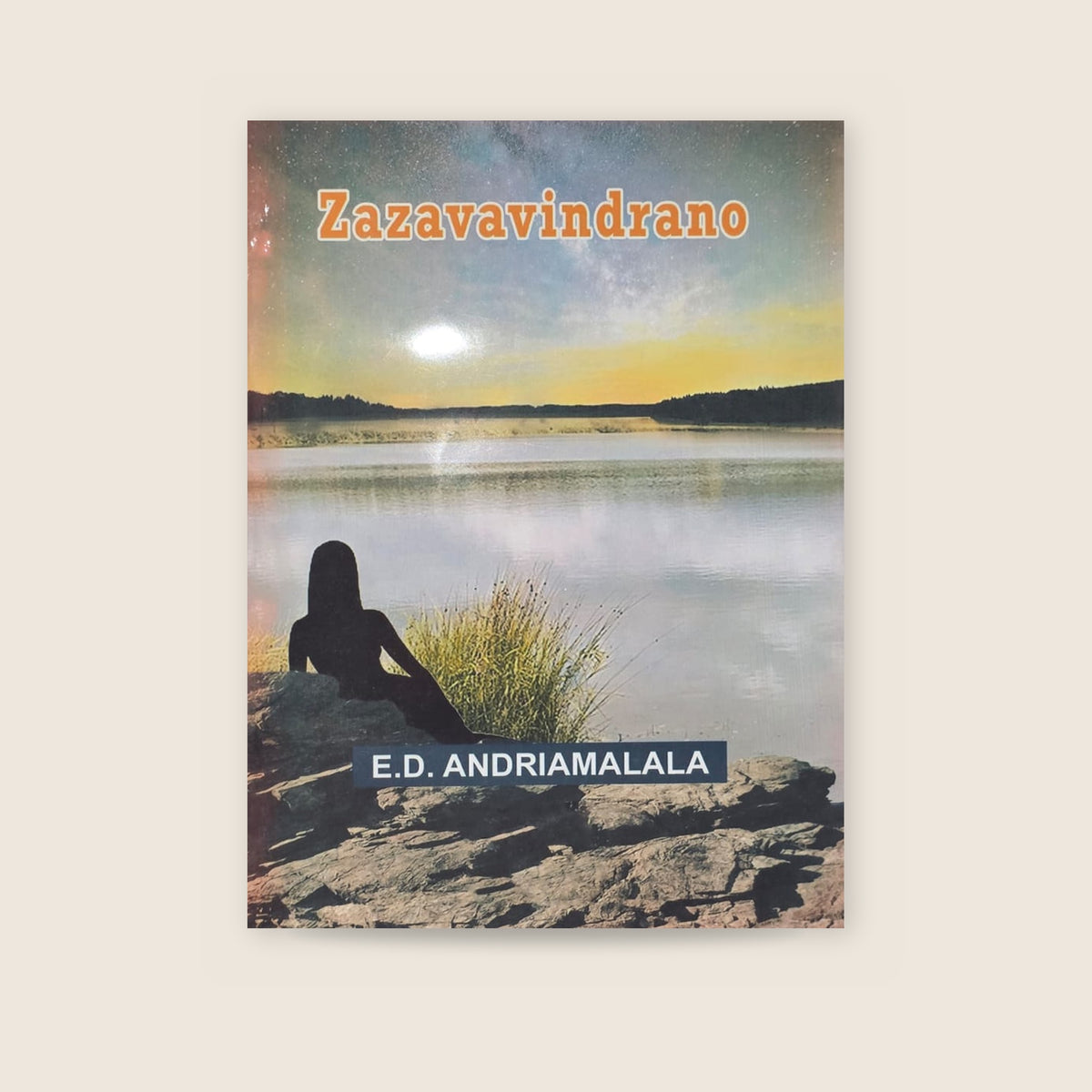 Zazavavindrano by E.D. Andriamalala | Novel – book cover on beige background